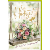 Hochzeit Glückwunschkarte mit Umschlag Strauß...