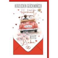 Hochzeit Geldkarte Glückwunschkarte mit Umschlag...