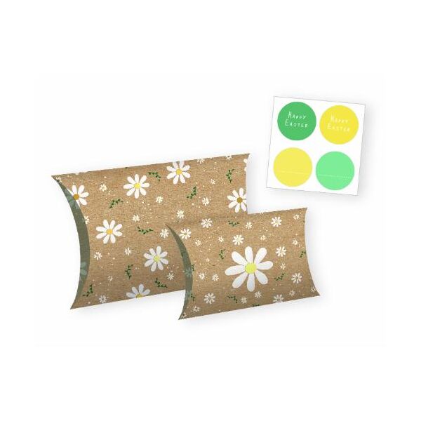 2er-Set Geschenkschachteln 1 x 18 x 12 cm + 1 x 15 x 10 cm + 1 Stickerbogen 8 x 8 cm mit 4 Stickern