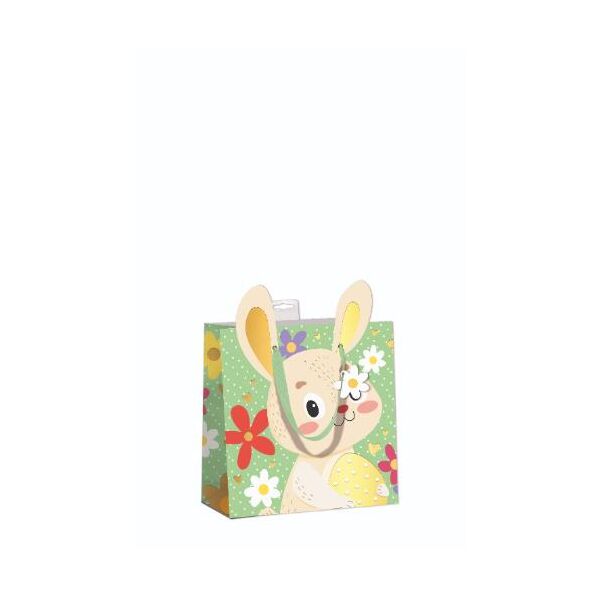 6 Ostern Geschenktasche "Small" CD-Format UVP € 17,70 pro Tüte 2,95€ Osterhase mit Osterei, Blüten, mit Goldfolie, gestanzt, mit Band, Namenskarte & Eurolochvorrichtung
