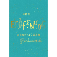 Eröffnung Glückwunschkarte mit Umschlag zur...