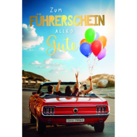 Führerschein Glückwunschkarte mit Umschlag...