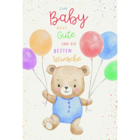 Geburt Baby Glückwunschkarte mit Umschlag...