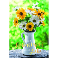 Geburtstag Glückwunschkarte mit Umschlag Blumen in...