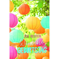 Geburtstag Glückwunschkarte mit Umschlag Bunte...