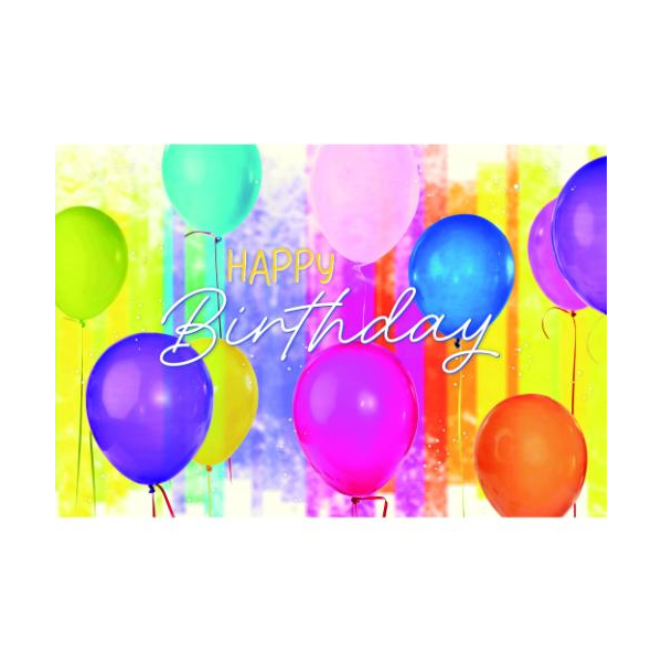 Geburtstag Glückwunschkarte mit Umschlag Bunte Luftballons Happy Birthday