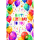 Geburtstag Glückwunschkarte mit Umschlag Bunte Luftballons HAPPY BIRTHDAY TO YOU Feuerwerk