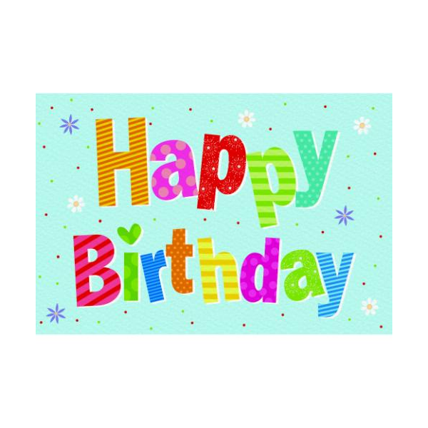 Geburtstag Glückwunschkarte mit Umschlag Schriftkarte, Happy Birthday Muster