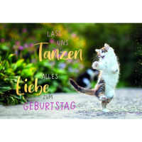 Geburtstag Glückwunschkarte mit Umschlag Tanzende...