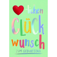 Geburtstag Handmade Glückwunschkarte mit Umschlag...