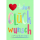 Geburtstag Handmade Glückwunschkarte mit Umschlag Schriftkarte, Herz-lichen Glückwunsch zum Geburtstag, mit Regenbogenfolie und Blindprägung, 1 aufgeklebtes Herz aus wattiertem Filz und 1 aufgeblocktes Stanzteil
