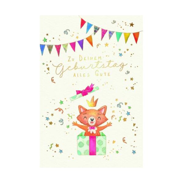 Geburtstag Skorpions Art Glückwunschkarte mit Umschlag Tier springt aus Geschenk, Wimpelketten, zu Deinem Geburtstag alles Gute, mit Goldfolie und Blindprägung