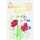 Goldhochzeit 50. Hochzeitstag Glückwunschkarte mit Umschlag Blumen, Schmetterlinge, Zur Goldhochzeit alles Gute, mit Goldfolie