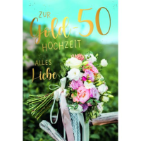 Goldhochzeit 50. Hochzeitstag Glückwunschkarte mit...