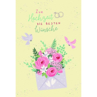 Hochzeit Glückwunschkarte mit Umschlag Blumen im...