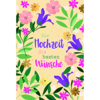 Hochzeit Glückwunschkarte mit Umschlag Blumen,...