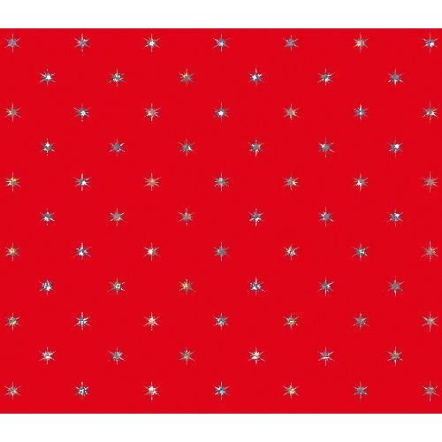 A - Geschenkpapier mit Metallicdruck -Röllchen - 70x150 cm - BSB - Holostern rot