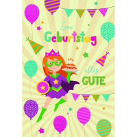 Kindergeburtstag Glückwunschkarte mit Umschlag...