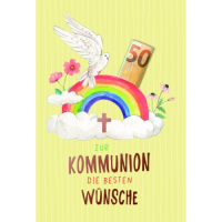 Kommunion Geldkarte Glückwunschkarte mit Umschlag...