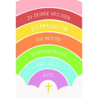 Kommunion Glückwunschkarte mit Umschlag Bunte...