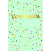 Kommunion Glückwunschkarte mit Umschlag Bunte...