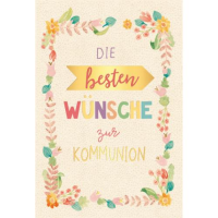Kommunion Green Line unverpackte Glückwunschkarte...