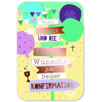 Konfirmation Glückwunschkarte mit Umschlag Bunte...