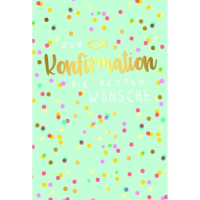 Konfirmation Glückwunschkarte mit Umschlag Bunte...
