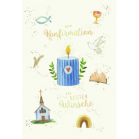 Konfirmation Skorpions Art Glückwunschkarte mit...