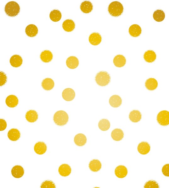 Geschenkpapier - Kraftpapier - Röllchen - 70x150 cm - Goldene Punkte auf weiß