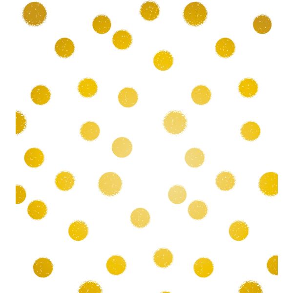 Geschenkpapier - Kraftpapier - Röllchen - 70x150 cm - Goldene Punkte auf weiß