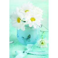 Ohne Text Grußkarte mit Umschlag Blumen in Glas,...