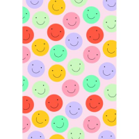 Ohne Text Grußkarte mit Umschlag Bunte Smileys