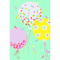 Ohne Text Grußkarte mit Umschlag Luftballons