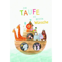 Taufe Glückwunschkarte mit Umschlag Arche Noah, Zur...