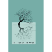 Trauer Kondolenz Beileidskarte mit Umschlag Kahler Baum...