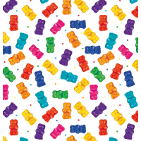 Geschenkpapier Röllchen 70x150 cm Gummibärchen