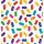 Geschenkpapier Röllchen 70x150 cm Gummibärchen