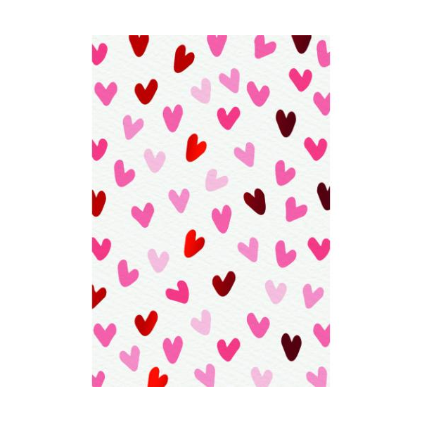 Valentinstag Ohne Text Grußkarte mit Umschlag Herzen, mit roter Metallicfolie