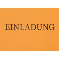 Einladung 5 Einladungen mit 5 Umschlägen Orange mit...