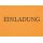 Einladung 5 Einladungen mit 5 Umschlägen Orange mit Schriftzug