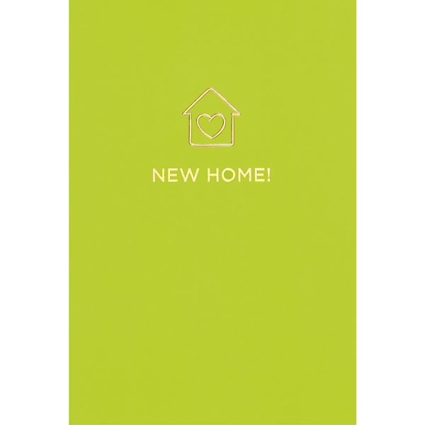 Neues Heim Einzug unverpackte Glückwunschkarte mit Umschlag NEW Home! Haus mit Herz