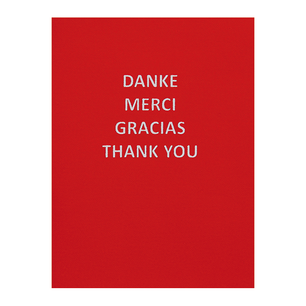 Danke Midi mehrsprachige Glückwunschkarte mit Umschlag Danke Merci Gracias Thank You