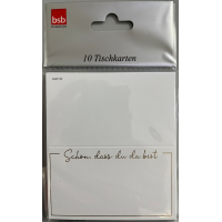10 Tischkarten "Schön, dass du da bist" im...