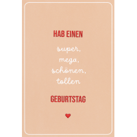 Geburtstag unverpackte Glückwunschkarte mit Umschlag...