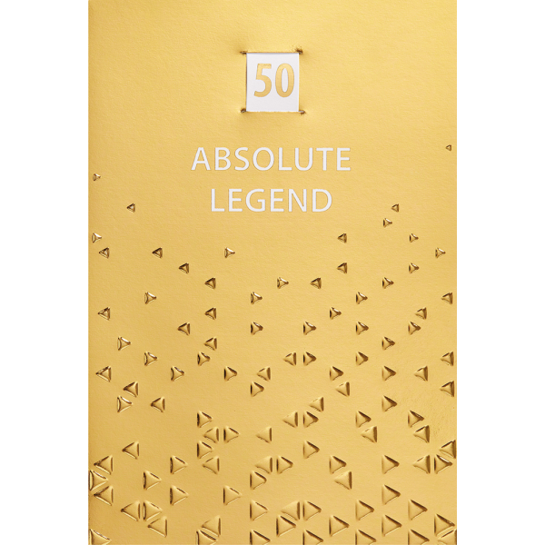 Zahlengeburtstag Drehrad 50. - 80. Geburtstag Glückwunschkarte mit Umschlag Absolute Legend Englisch