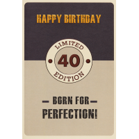 40. Geburtstag Glückwunschkarte mit Umschlag Born...