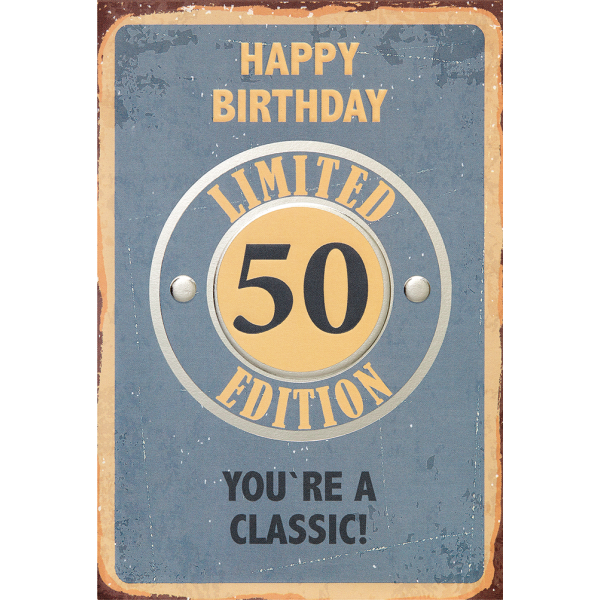 50. Geburtstag Glückwunschkarte mit Umschlag Youre a classic! Happy Birthday