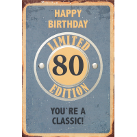 80. Geburtstag Glückwunschkarte mit Umschlag Youre a...