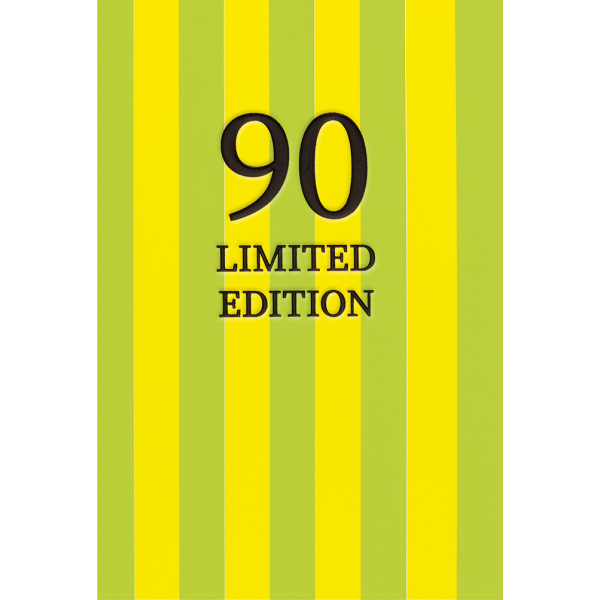 90. Geburtstag unverpackte Glückwunschkarte mit Umschlag 90 Limited Edition Englisch